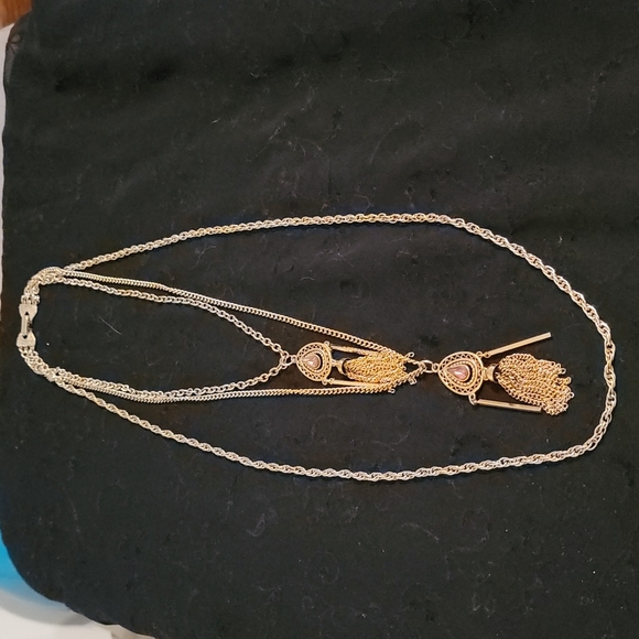 3 Strand Multi-level Necklace - Picture 2 of 4